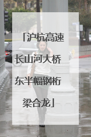 沪杭高速长山河大桥东半幅钢桁梁合龙