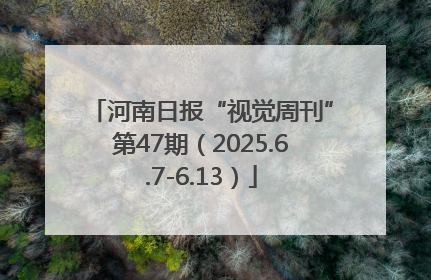 河南日报“视觉周刊”第47期（2025.6.7-6.13）