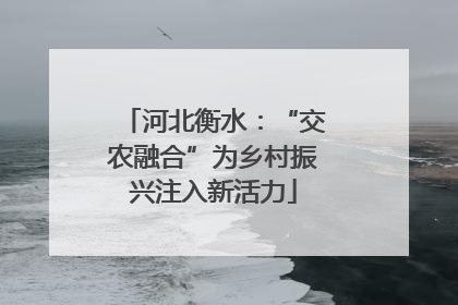 河北衡水：“交农融合”为乡村振兴注入新活力