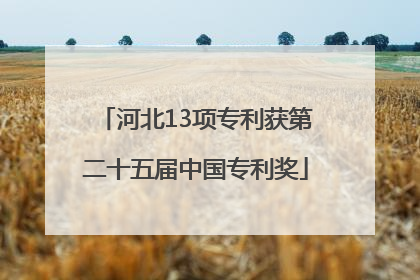 河北13项专利获第二十五届中国专利奖