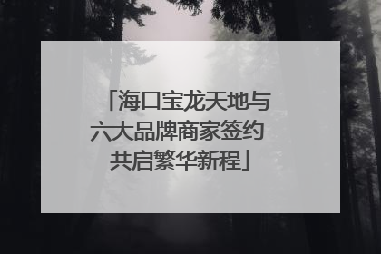 海口宝龙天地与六大品牌商家签约 共启繁华新程