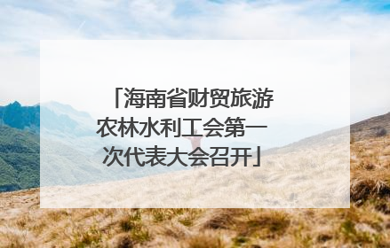 海南省财贸旅游农林水利工会第一次代表大会召开