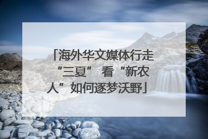 海外华文媒体行走“三夏” 看“新农人”如何逐梦沃野