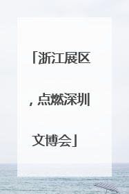 浙江展区，点燃深圳文博会