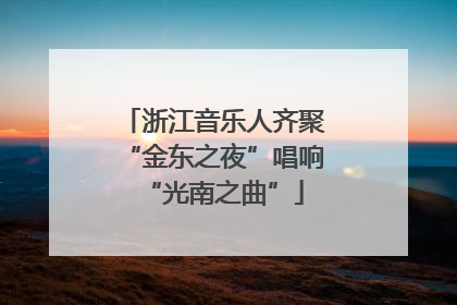 浙江音乐人齐聚“金东之夜”唱响“光南之曲”