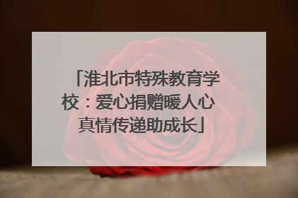 淮北市特殊教育学校：爱心捐赠暖人心 真情传递助成长