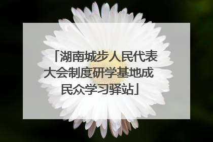湖南城步人民代表大会制度研学基地成民众学习驿站