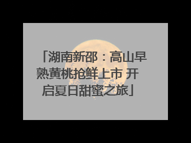 湖南新邵：高山早熟黄桃抢鲜上市 开启夏日甜蜜之旅