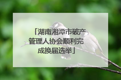 湖南湘潭市破产管理人协会顺利完成换届选举