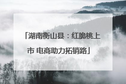 湖南衡山县：红脆桃上市 电商助力拓销路