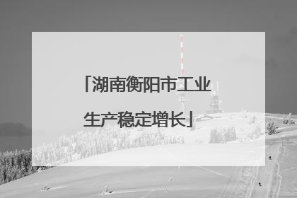 湖南衡阳市工业生产稳定增长