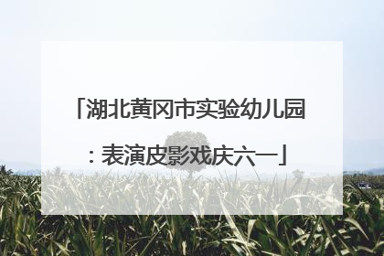 湖北黄冈市实验幼儿园：表演皮影戏庆六一