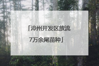 漳州开发区放流7万余尾苗种