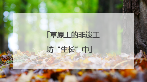 草原上的非遗工坊“生长”中