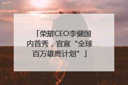 荣耀CEO李健国内首秀，官宣“全球百万雄鹰计划”