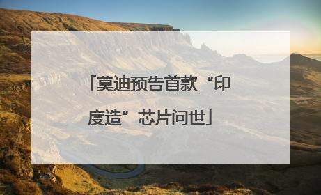莫迪预告首款“印度造”芯片问世