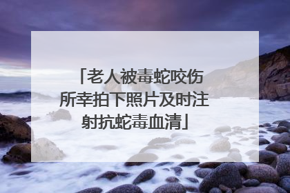 老人被毒蛇咬伤 所幸拍下照片及时注射抗蛇毒血清
