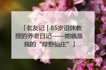 老友记｜85岁退休教授的养老日记——她就是我的“绿野仙庄”