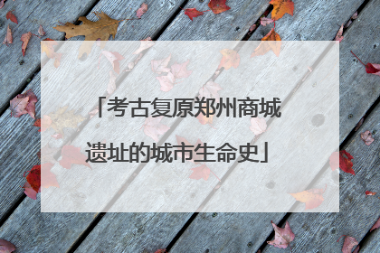 考古复原郑州商城遗址的城市生命史