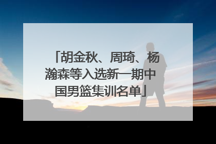 胡金秋、周琦、杨瀚森等入选新一期中国男篮集训名单