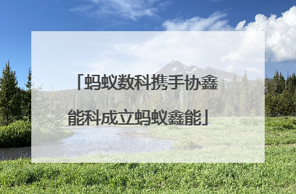蚂蚁数科携手协鑫能科成立蚂蚁鑫能