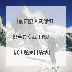 衡阳县人武部组织全县专武干部开展主题党日活动