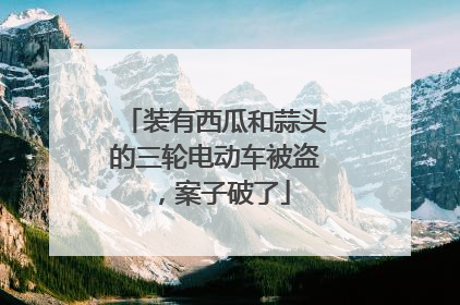 装有西瓜和蒜头的三轮电动车被盗，案子破了