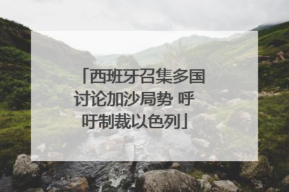 西班牙召集多国讨论加沙局势 呼吁制裁以色列