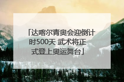 达喀尔青奥会迎倒计时500天 武术将正式登上奥运舞台