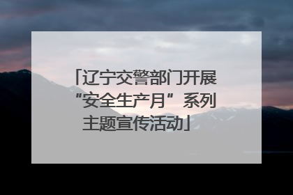 辽宁交警部门开展“安全生产月”系列主题宣传活动