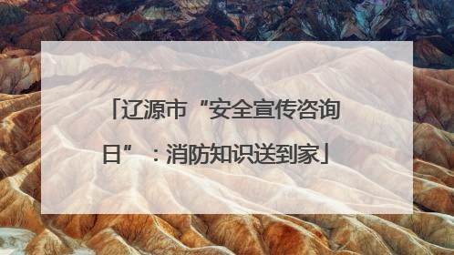 辽源市“安全宣传咨询日”：消防知识送到家