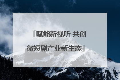 赋能新视听 共创微短剧产业新生态