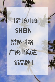 跨境电商SHEIN搭桥引路 广货出海造新品牌