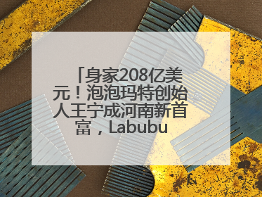 身家208亿美元！泡泡玛特创始人王宁成河南新首富，Labubu热销推涨股价