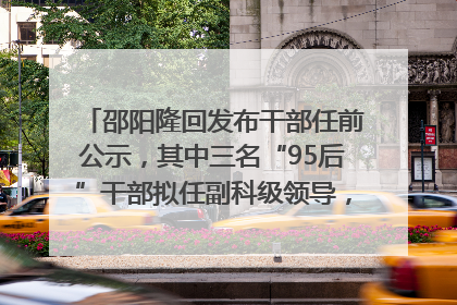 邵阳隆回发布干部任前公示，其中三名“95后”干部拟任副科级领导，均系硕士选调生