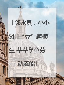 邻水县：小小农田“豆”趣横生 莘莘学童劳动添能