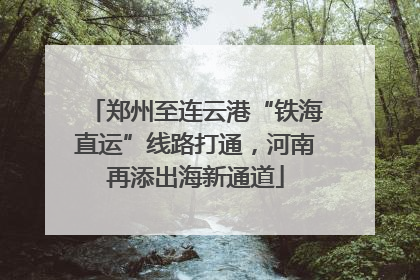 郑州至连云港“铁海直运”线路打通，河南再添出海新通道