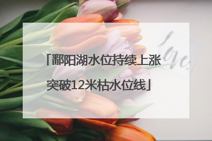 鄱阳湖水位持续上涨 突破12米枯水位线