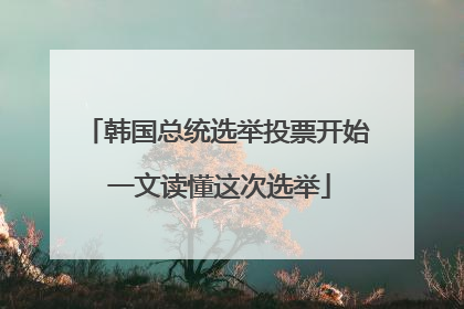 韩国总统选举投票开始 一文读懂这次选举