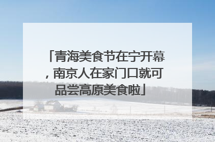 青海美食节在宁开幕，南京人在家门口就可品尝高原美食啦