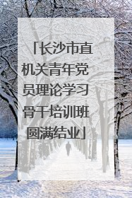 长沙市直机关青年党员理论学习骨干培训班圆满结业