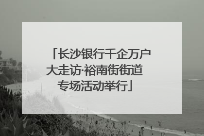 长沙银行千企万户大走访·裕南街街道专场活动举行