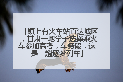 镇上有火车站直达城区，甘肃一地学子选择乘火车参加高考，车务段：这是一趟逐梦列车