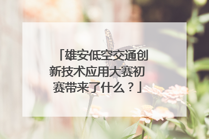 雄安低空交通创新技术应用大赛初赛带来了什么？