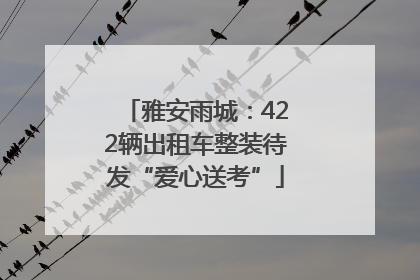 雅安雨城：422辆出租车整装待发“爱心送考”