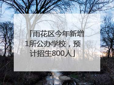 雨花区今年新增1所公办学校，预计招生800人