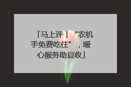 马上评丨“农机手免费吃住”，暖心服务助夏收