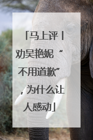 马上评丨劝吴艳妮“不用道歉”，为什么让人感动