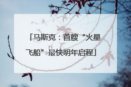 马斯克：首艘“火星飞船”最快明年启程