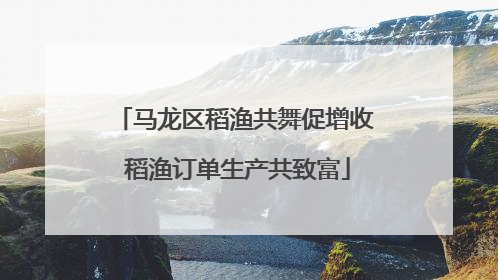 马龙区稻渔共舞促增收 稻渔订单生产共致富